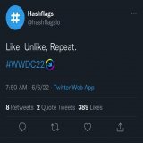 Like this tweet to see the heart animation #WWDC22