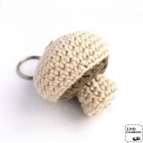 Eco-friendly mushroom key fob or bag charm:   #EcoFriendly #GiftIdeas #EcoGifts #OrganicCotton