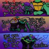 It's not a one and done kind of life lesson.  The eldest understands service. The youngest understands inherent worth. And it turns out the twins both know what it means to sacrifice.  #rottmnt #rottmntmovie #SaveRiseofTMNT #SaveRiseoftheTMNT #Unpaus