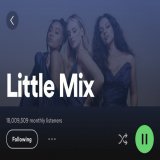 .@LittleMix has once again surpassed 18 million listeners on Spotify, despite not releasing anything in the past two years.