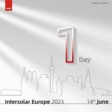 Only 1 day until the highly anticipated launch of @Intersolar Europe 2023!   Join us at our incredible outdoor booth at A2 and amazing indoor booth 170, at the prestigious Messe M&uuml;nchen exhibition centre in Munich, Germany!    Don't miss this un