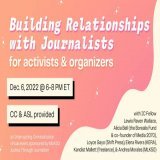 Tuesday, Dec. 6 at 6 PM ET: We invite organizers, journalists &amp; communicators to join us for an event on building relationships &amp; connecting effectively with journalists, featuring our Abolition Journalism Fellow @LewisPants &amp; a fantastic