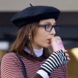 This is an #AD ( for her own company ). Chamberlain Coffee just launched canned oat milk lattes at Pavillions yesterday