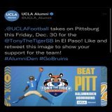 I think you&rsquo;ll remember how to spell Pittsburgh now    @UCLA_Alumni #pitt #H2P #ucla #sunbowl #Pittsburgh