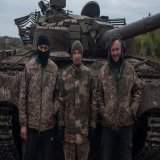 On March 5, the tank crew of the 93rd separate mechanized brigade "Kholodny Yar" died defending Ukraine near Bakhmut. Crew commander Vitaly Kobets, tank driver-mechanic Andriy Melnyk and gunner Serhiy Leontiev. Heroes . #lviv #SlavaUkraini