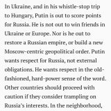 From a 2015 article titled, "This is what Putin really wants":