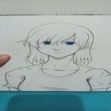 Una buena monaa china~  #draw #drawing #anime #grilanime #ojosazules #blue #ojos #monachina