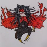 Vincent: Action Shot  Micron/ink, Pitt pen, gel pen. Pose inspired by Hollow Knight.   #ffvii #ff7 #finalfantasy #vincentvalentine #traditionalart