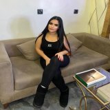 Photo by ᴍᴀʟᴀᴋᴀɪ \u265b مالاكاي on February 03, 2024. May be an image of 1 person, makeup, activewear, phone, sweatsuit, sweatpants and text.