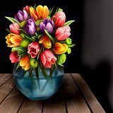 "A rainbow of flowers"  The beauty of flowers is in their variety of colors.  @objktcom 12 Edition  3 #tezos     #tezoscommunity    #NFTs #NFTCollection  #TezosNFTs