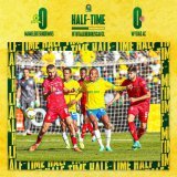 After a tightly contested half both sides head into the tunnel with it all square, the Brazilians will look to break the deadlock in the second stanza!  Mamelodi Sundowns  Wydad AC  #Sundowns #DownsLive #TotalEnergiesCAFCL