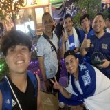 日本  vs  エルサルバドル  試合後豊田市駅までの道中でエルサルバドルのサポーターと遭遇したので写真を撮っていただきました！  ありがとうございました！  Gracias!!  #サッカー日本代表 #SAMURAIBLUE  #ElSalvador