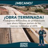 Concluimos satisfactoriamente nuestra participaci&oacute;n en las nuevas vialidades al #AIFA.  Mecano produjo 800 trabes de prefabricados para la v&iacute;a de Tonatitla que forma un circuito entre los municipios de Ecatepec, Tec&aacute;mac, Zumpango