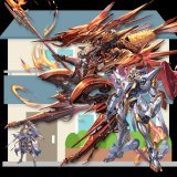 ざっくり並べるとこんな感じ？  ランスロット(騎士団長)：179㎝ ランスロット(KMF)：約4.5ｍ 2階建ての家：7～9ｍ アルティメットフライデー：8.2ｍ