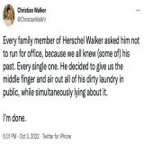 Wow. Herschel Walker's son, Christian, has had enough.