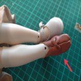 さっき初めて作った革靴 1時間くらいかかった