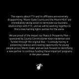 Miami-Dade County and the Miami HEAT have released the following statement