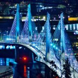 BLUE&hellip; the  Tilikum Crossing Bridge looking cool early on the last day of the year.  As we say #goodbye2022, hope you have a good day and please be safe and smart tonight!  #LiveOnK2 #Portland #NewYear