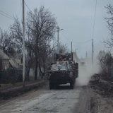 Ukrainian military convoy on the move in the direction of #Bakhmut. #UkraineRussiaWar