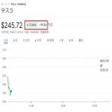 今晩の米国株スタートは $TSLA テスラがかなり指数を押下げています  3Qが予想未達だったことから 7%を超える下落 310ドルどころでダブルトップに、そして270ドルどころのネックラインを割り込んだのもあり 下げに勢いがついている様子です #米国株  #レバナス