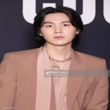 [#SugaHQ_Update] SUGA at the Valentino Haute Couture show via getty images (1)   #SUGAxValentinoCouture HAUTE COUTURE WITH SUGA