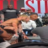 Jake Paul and Anderson Silva have their final faceoff... with GSP in the middle  #PaulSilva