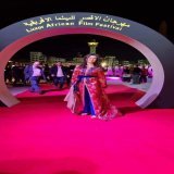 امل عيوش الممثلة المغربية في مهرجان الأقصر للسينما الأفريقية تتالق بالتكشيطة المغربية من تصميم المغربية  Maria Chahidi El Ouazzani Maria ouezzani chahdi #المملكة_المغربية #مصر #المغرب