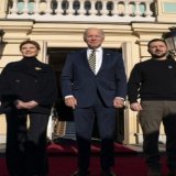 Biden wearing a Ukraine colored tie visits for 6th time...meanwhile he was at America's border once and has left #PalestineOH to fend for themselves. #FJBiden #WorstPresidentInHistory #AmericaLast