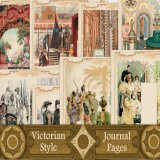 Victorian style junk journal pages, set of 10 printable papers. #MoonWoodsShop #etsyshop #digitalart #DigitalArtist #BuyIntoArt #rtArtBoost #AYearForArt #LoveArt #academia #victorian #journaling #journal