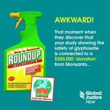NOTHING AT ALL dodgy about this #Monsanto donation connected to a new #Glyphosate study
