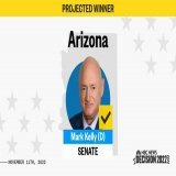 BREAKING: Democrat Mark Kelly wins re-election to the U.S. Senate in Arizona, NBC News projects.