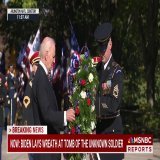 MOMENTS AGO: President Biden lays wreath at Arlington Cemetery with VP Harris for Veterans Day.