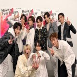 【#Mステ】  国民的ぶちアゲソングメドレーパート1  続いて #SnowMan  アクロバットに注目 エネルギッシュなデビュー曲 「D.D.」をパフォーマンス  #ウラステ 本番前にみんなで  &darr;&darr;リプライに続く