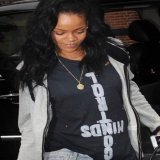 Riri wears a &lsquo;Control Minds&rsquo; t-shirt in an upside-down cross. Satanic Energy must continue to show itself in the open &mdash; with all RED being their theme color.   @drue86