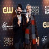#RRRMovie - Winners of the Best Foreign Language Film at 28th Annual Critics Choice Awards held at Fairmont Century Plaza on January 15, 2023 in Los Angeles, California. @CriticsChoice  @tarak9999 @RRRMovie @ssrajamouli @ssk1122