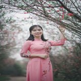 Charming Vietnamese ao dai with a floral print. It&rsquo;s like the incarnation of spring!  #Vietnamese_aodai #Vietnam #aodai #Vietnameseclothing #Vietnamesefolkdress #Vietnameseattire #modernaodai #nationalclothing #folkdress #folkcostume #folkcloth