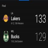 O LOS ANGELES LAKERS VENCE O MILWAUKEE BUCKS