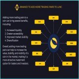 BINANCE TO ADD MORE TRADING PAIRS TO LUNC! Keep Building  #LUNC $LUNC #Binance #busd #Bitcoin #BNB #USDT #USTC