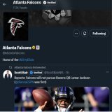 Further confirmation that the #Falcons aren't in on Lamar Jackson, their official account says so.
