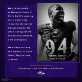 Statement from the #Ravens about the passing of Chris Smith.