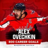 A HATTY FOR !!!  Alex Ovechkin joins Gordie Howe and Wayne Gretzky as the only players to reach 800 NHL goals!  @Capitals | #ALLCAPS