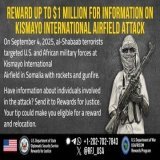 Al-Shabaab terrorists attacked the international airport in Kismayo, Somalia. Help us find them before they strike again. Send us your tip. Learn more: