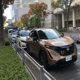 #横浜マラソン2022 先導車、審判長車、時計車を  #電気自動車　#日産アリア #日産リーフ がつとめます。 ランナーのみなさま、がんばって！ #横浜マラソン