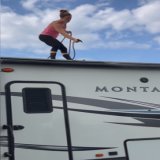Ain&rsquo;t she purdy \ud83d\ude09!!! Cleaning isn&rsquo;t the most glamorous of IG reels/posts but it&rsquo;s real and a small part of owning a camper!! Who&rsquo;s ready for hunting, fishing, and football season with their campers? \ud83c\udfc8 \ud