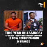 Breaking Boundaries \ud83c\udfc6 \ud83d\udcc0 &laquo; This Year &raquo; is Certify Gold Single in France \ud83c\uddeb\ud83c\uddf7 Thank you \ud83d\ude4f\ud83c\udffeCongratulations!!! @victorthompson_ @ehis_d_greatest @nweworldwide \ud83d\udc4f\ud83c\
