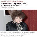 Джина Лоллобриджида умерла 95