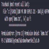how to allow permission to access (write/read) files (.txt &amp;&amp; .bin)?? ive been getting this error sa python... di ko na tanda pano ko napagana dati   lf commissioner programmer programming python
