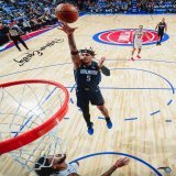 Paolo Banchero tonight:  27 PTS*  9 REB 5 AST  2 BLK 11-18 FG  *most points by a #1 pick in their @NBA debut since LeBron James (25)