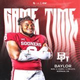 Game time/TV announced for next Saturday&rsquo;s game vs. Baylor     2 pm CT  Big 12 Now on ESPN+  Norman   #OUDNA