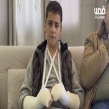 He left from Israel prison with broken arms and fingers, with a broken soul.   She left Gaza with a pet.   Do you guys understand the difference?